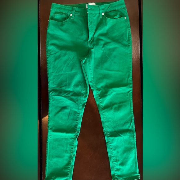Green Crown & Ivy High Rise Skinny Pants Size 10 - Picture 3 of 7